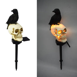 KissICON Look Left Halloween Outdoor Light Skeleton Ghost Horror Grimace Party Decor for Courtyard Home Holiday Lighting Garden Decoration