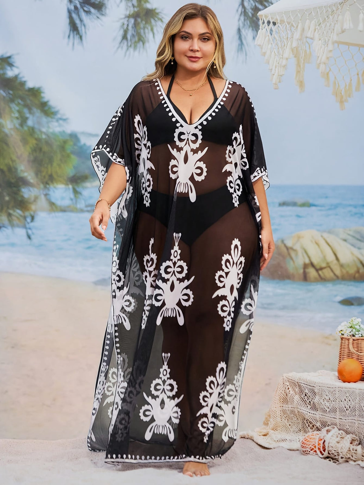 KissICON Loose Curve Boho Beach Coverup – Vacations