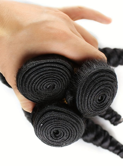 KissICON Loose Wave Brazilian Virgin Hair 3 Bundles Unprocessed