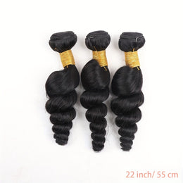 KissICON Loose Wave Brazilian Virgin Hair 3 Bundles Unprocessed