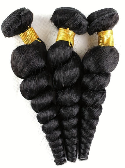 KissICON Loose Wave Brazilian Virgin Hair 3 Bundles Unprocessed