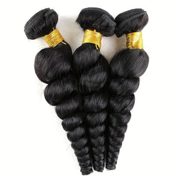 KissICON Loose Wave Brazilian Virgin Hair 3 Bundles Unprocessed