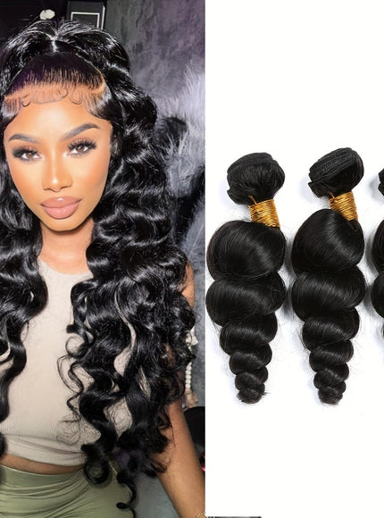 KissICON Loose Wave Bundles Human Hair Brazilian Virgin Bra