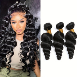 KissICON Loose Wave Bundles Human Hair Brazilian Virgin Bra