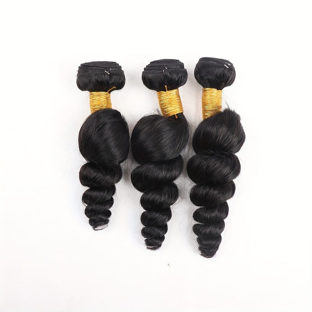 KissICON Loose Wave Bundles Human Hair Brazilian Virgin Bra
