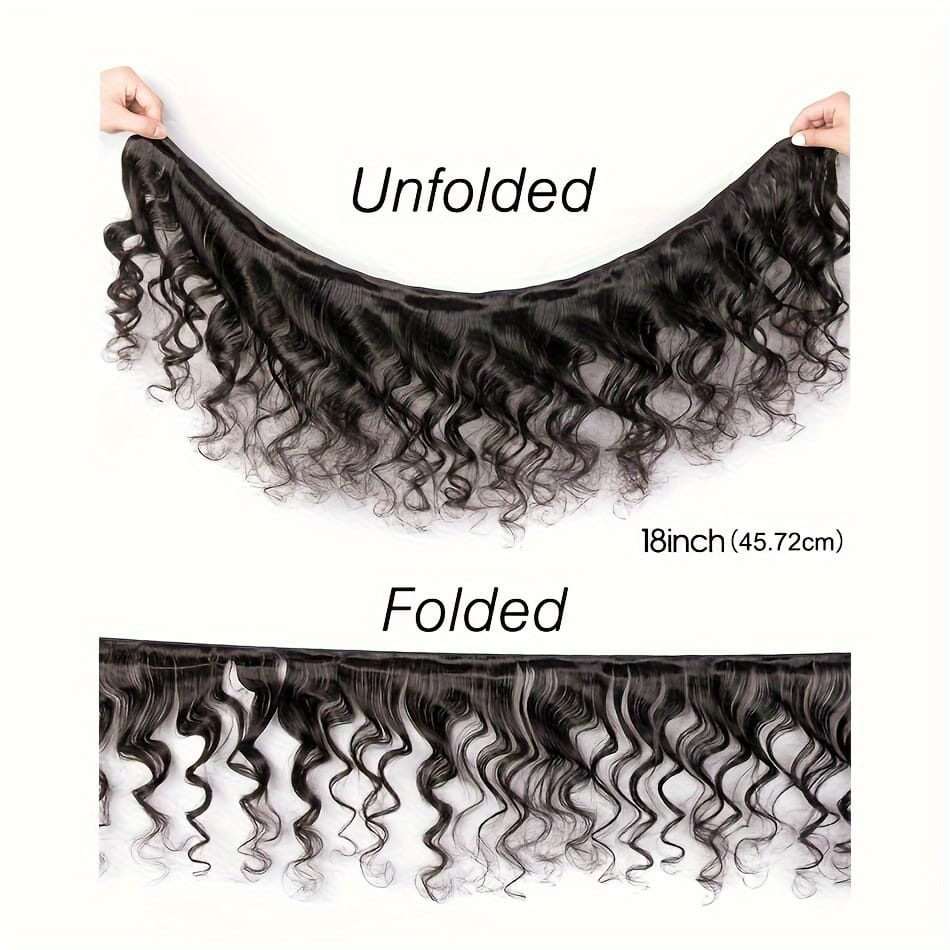 KissICON Loose Wave Bundles Human Hair Brazilian Virgin Bra