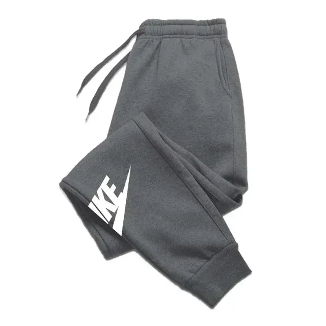 KissICON LQQ418 / S Men's printed pants, autumn and winter men's and women's running pants, sportswear and casual pants, fitness and gym sportswear