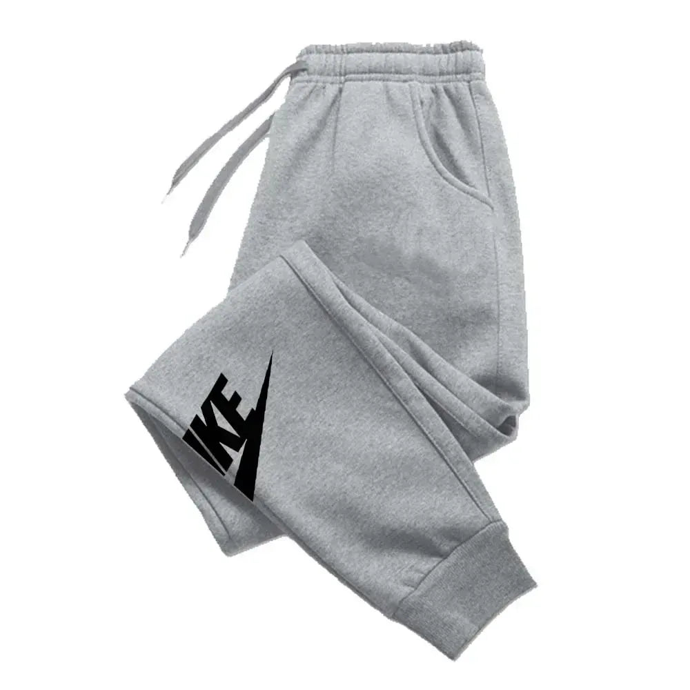 KissICON LQQ420 / L Men's printed pants, autumn and winter men's and women's running pants, sportswear and casual pants, fitness and gym sportswear