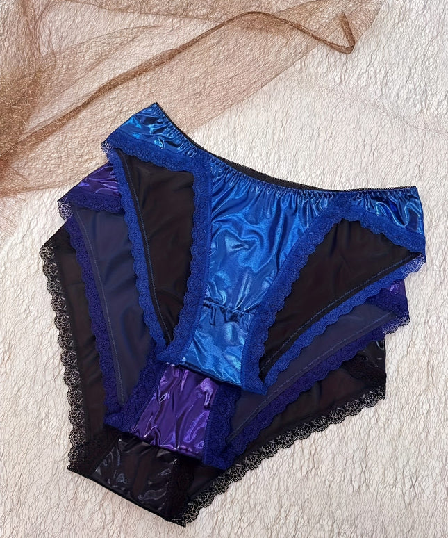 KissICON Luxe Lace Panties 3pack Shiny Curve