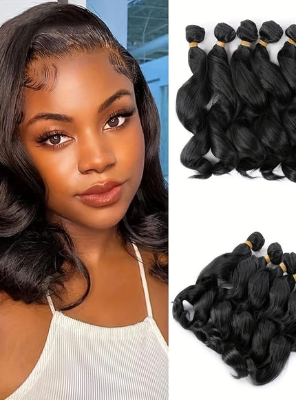 KissICON Luxurious Double Weft Hair Extensions 14 Inch Loose