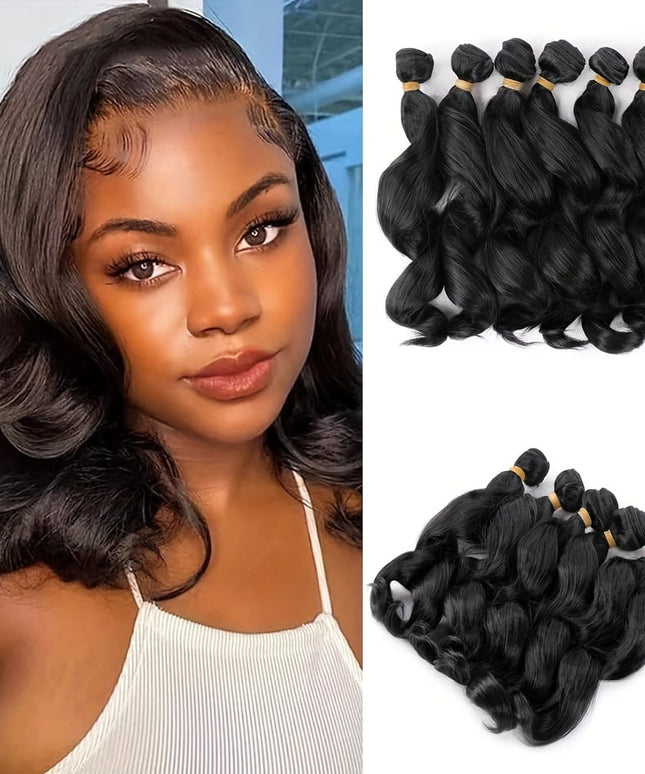 KissICON Luxurious Double Weft Hair Extensions 14 Inch Loose