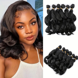 KissICON Luxurious Double Weft Hair Extensions 14 Inch Loose