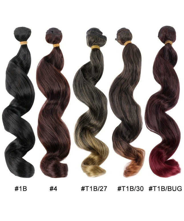 KissICON Luxurious Double Weft Hair Extensions 14 Inch Loose