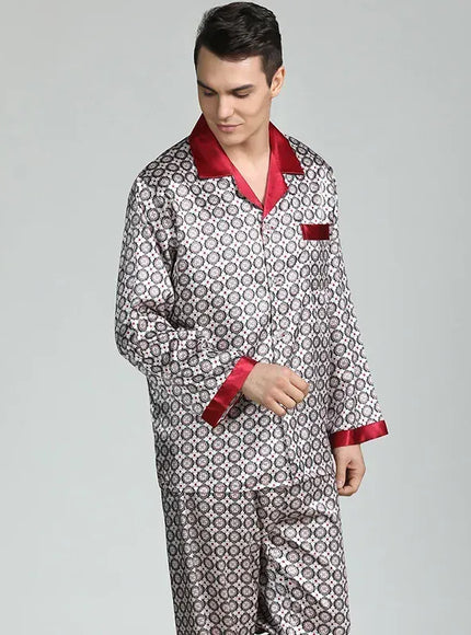 KissICON Luxurious Silk Satin Mens Pajama Set
