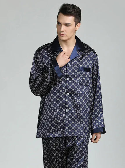 KissICON Luxurious Silk Satin Mens Pajama Set