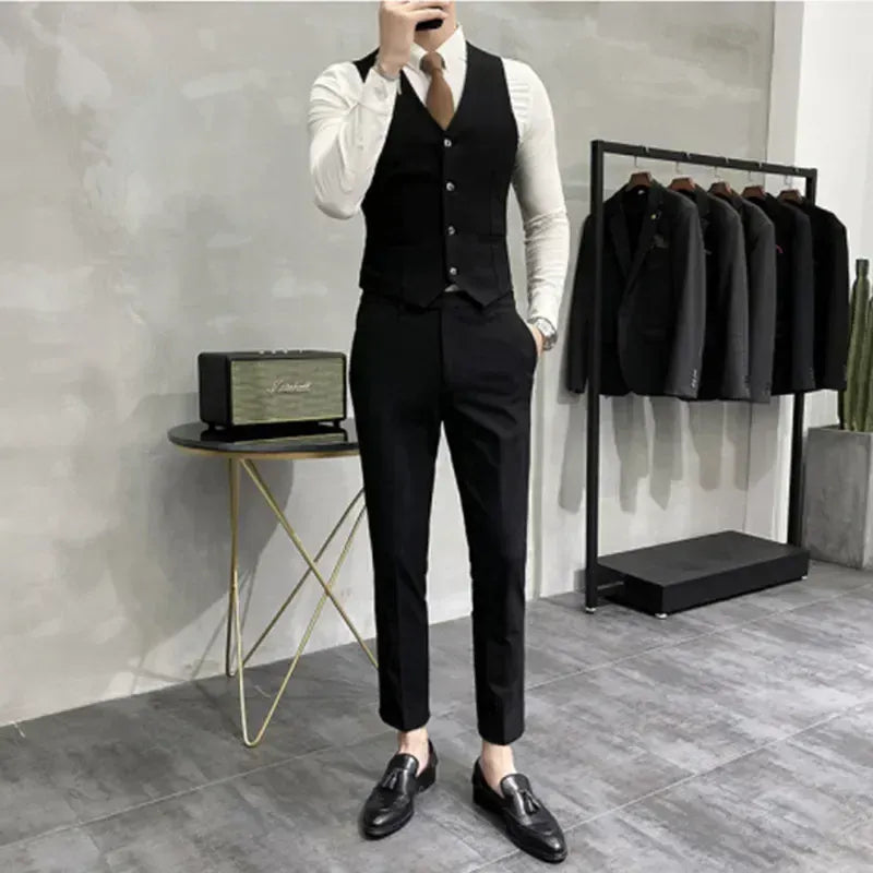 KissICON Luxury 3Piece Mens Casual Business Suit Set
