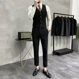 KissICON Luxury 3Piece Mens Casual Business Suit Set