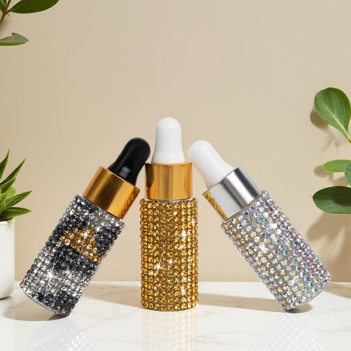 jkthpu-45 Luxury 5ml Glass Dropper Travel Skincare Essential