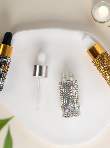 jkthpu-45 Luxury 5ml Glass Dropper Travel Skincare Essential