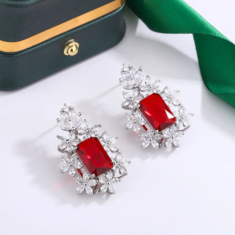 KissICON 💋 Luxury 925 Silver Plated Square Earrings - AAA Zircon