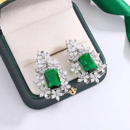 KissICON 💋 Luxury 925 Silver Plated Square Earrings - AAA Zircon