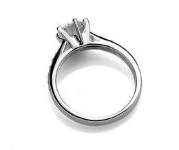 KissICON Luxury 925 Sterling Silver Classic Ring for Women Six claw jewelry simple 70ct diamond ring imitation diamond women's ring