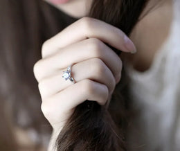 KissICON Luxury 925 Sterling Silver Classic Ring for Women Six claw jewelry simple 70ct diamond ring imitation diamond women's ring