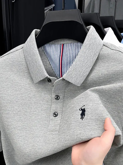 KissICON Luxury Cotton Polo Pony Embroidery Summer Business Golf Top