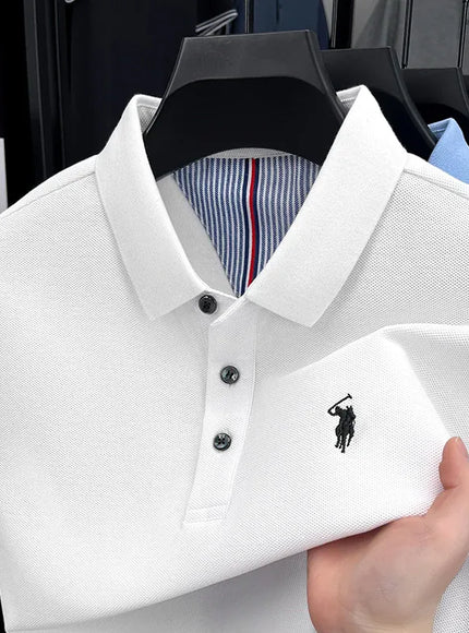 KissICON Luxury Cotton Polo Pony Embroidery Summer Business Golf Top