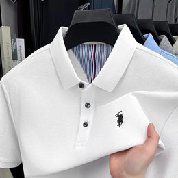 KissICON Luxury Cotton Polo Pony Embroidery Summer Business Golf Top