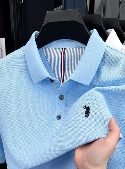 KissICON Luxury Cotton Polo Pony Embroidery Summer Business Golf Top