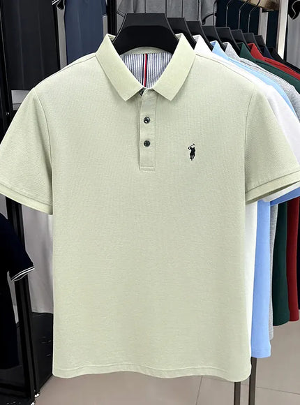 KissICON Luxury Cotton Polo Pony Embroidery Summer Business Golf Top