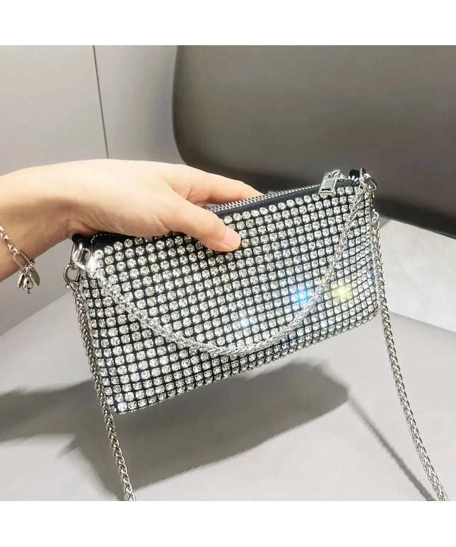 Dropshipman Luxury Designer Rhinestones Clutch Purse Bag for women handle bag Shoulder Bag Purse