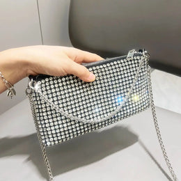 Dropshipman Luxury Designer Rhinestones Clutch Purse Bag for women handle bag Shoulder Bag Purse