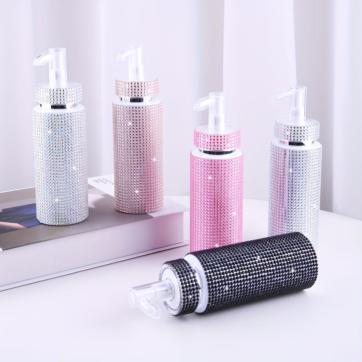 jkthpu-45 Luxury Diamond 200ml Dispenser Bottle for Lotions  Soaps