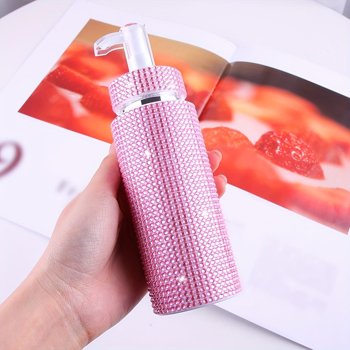 jkthpu-45 Luxury Diamond 200ml Dispenser Bottle for Lotions  Soaps
