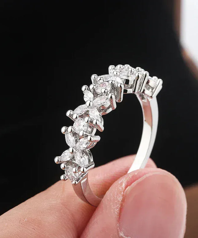 Dropshipman Luxury Diamond Ring 925 Silver Plated Engagement Ring