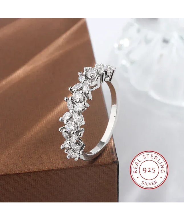 Dropshipman Luxury Diamond Ring 925 Silver Plated Engagement Ring