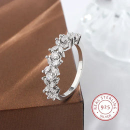 Dropshipman Luxury Diamond Ring 925 Silver Plated Engagement Ring