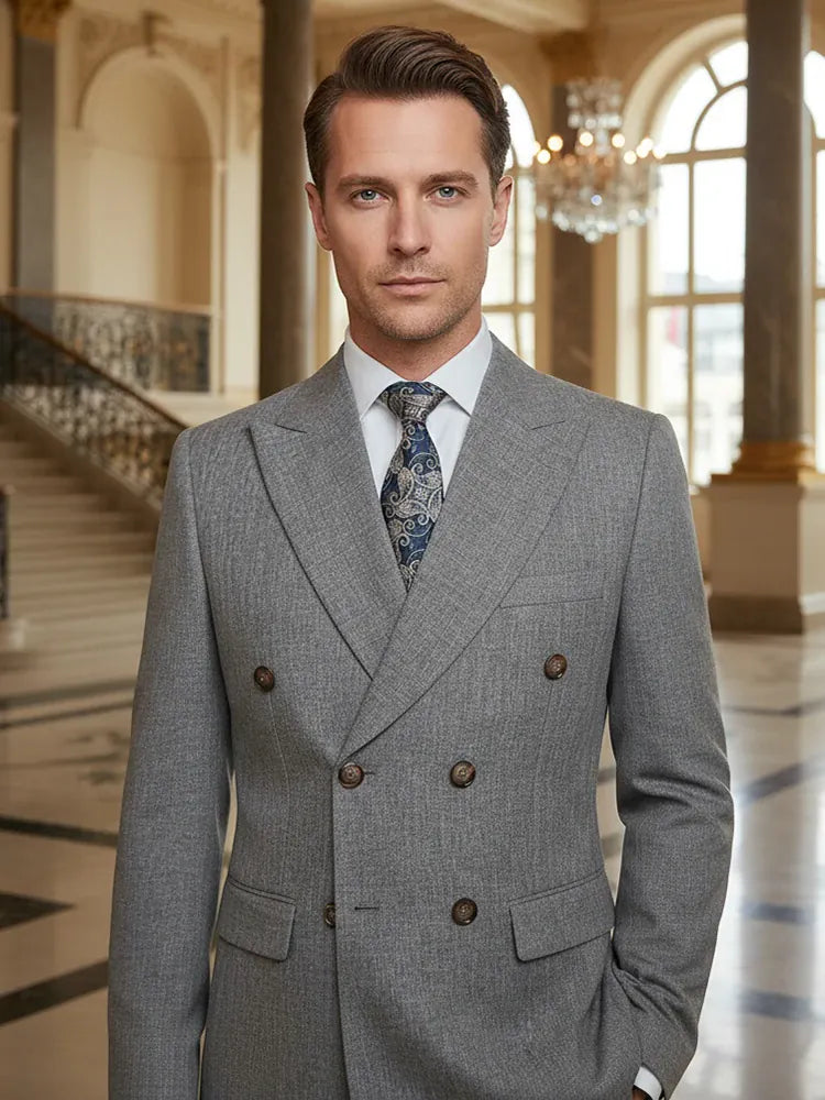 KissICON Luxury Light Brown TwoPiece Elegant Wedding Dinner Man Suit