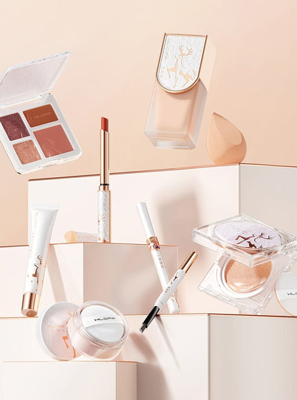 KissICON Luxury Makeup & Skincare Set with Tools KissIcon Rose Gold Makeup Gift Set - For