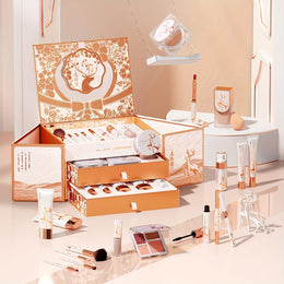 KissICON Luxury Makeup & Skincare Set with Tools KissIcon Rose Gold Makeup Gift Set - For