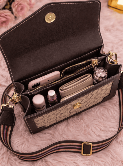 KissICON Bag Luxury Monogram Crossbody Bag – Adjustable Strap