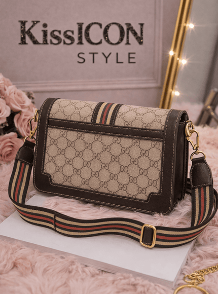 KissICON Bag Luxury Monogram Crossbody Bag – Adjustable Strap