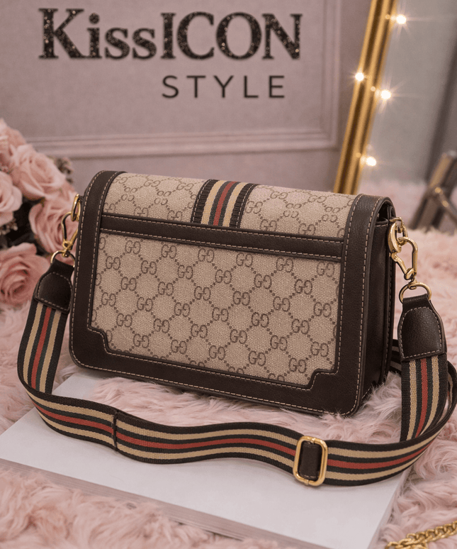 KissICON Bag Luxury Monogram Crossbody Bag – Adjustable Strap