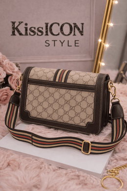 KissICON Bag Luxury Monogram Crossbody Bag – Adjustable Strap