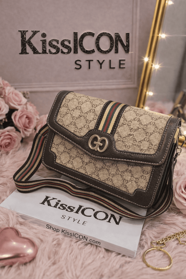 Luxury Monogram Crossbody Bag – Adjustable Strap