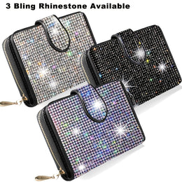 KissICON Luxury Rhinestone Mini Wallet Elegant Party Purse Gift Ready
