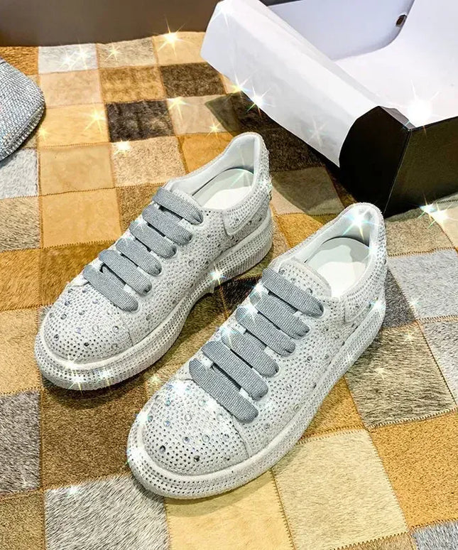 KissICON Footwear Luxury Rhinestone Platform Fashion Sneakers for Women