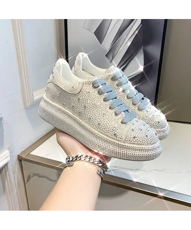 KissICON Footwear Luxury Rhinestone Platform Fashion Sneakers for Women